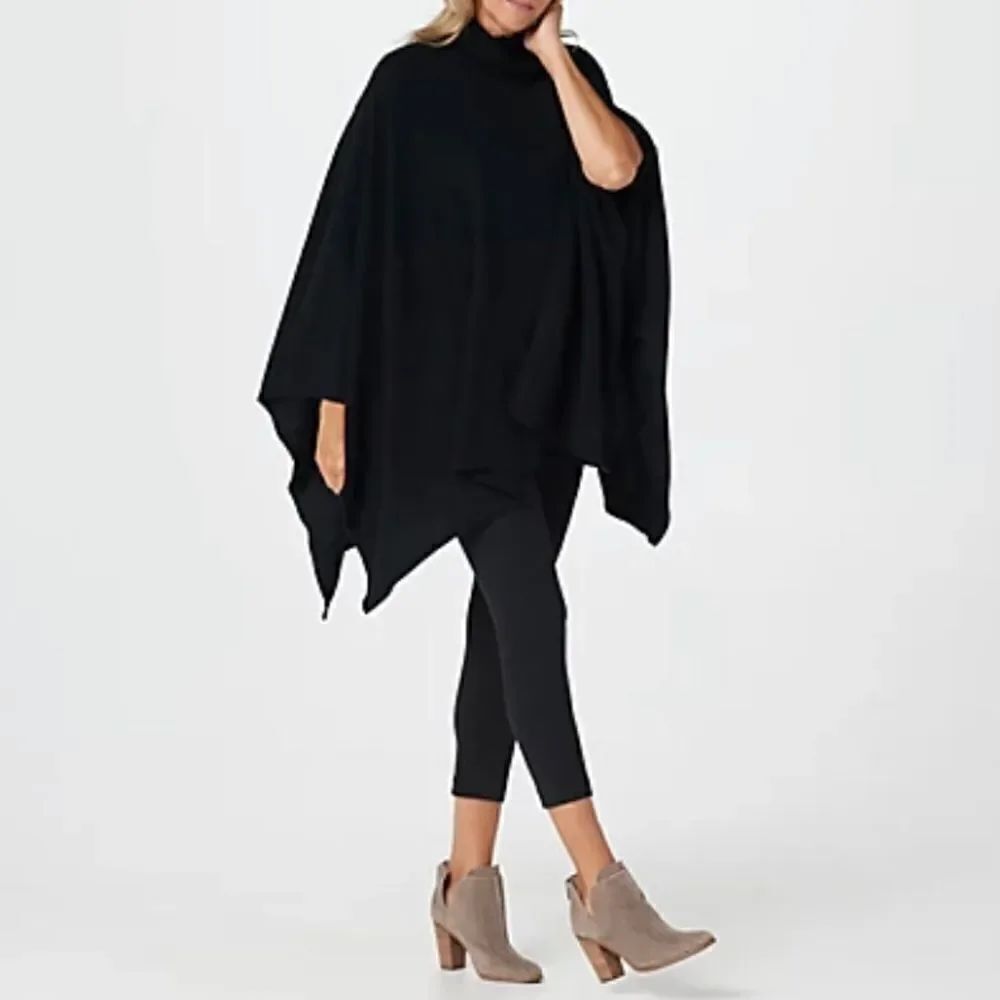 Soft by NAADAM 100% Cashmere Turtleneck Poncho